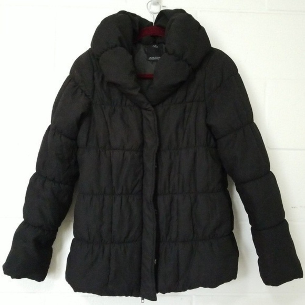 AZUL by MOUSSY WOMENS BLACK 'PUFFER' JACKET